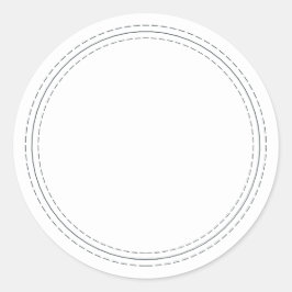 Pegatina Redonda Rústico Casero Sencillo Blanco Negro Escribir Sobr