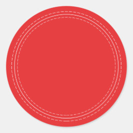 Pegatina Redonda Rústico Casero Simple Escribir Sobre Rojo Brillant