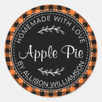 Rústico Naranja de Apple Pie casero con placa negr