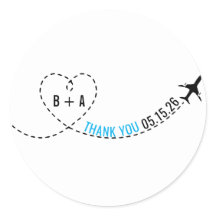 Ruta del avión Monograma Fecha Boda Gracias