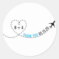 Ruta del avión Monograma Fecha Boda Gracias