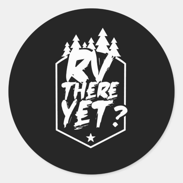 Pegatina Redonda Rv Allan Y Caravan Camper Van Motorhome (Anverso)