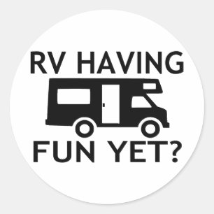 Pegatina Redonda Rv que tiene la diversión con todo Wordplay