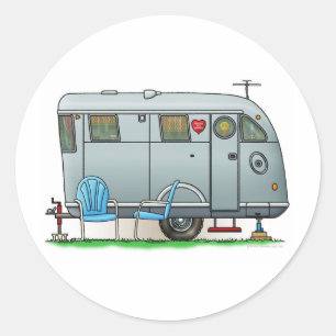 Pegatina Redonda RV Spartan Camper Trailer
