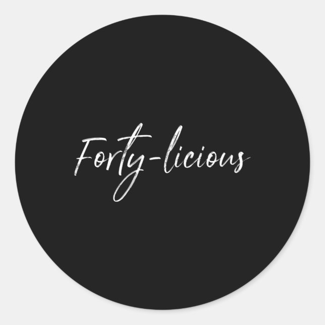 Pegatina Redonda S 40.ª 40 Liciosa 40 (Anverso)