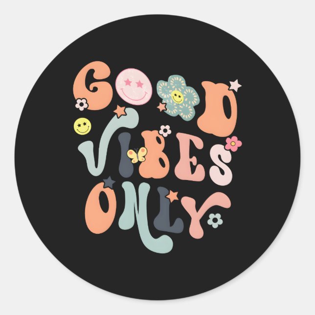 Pegatina Redonda S Sólo Inspirador Positivo Inspirado (Anverso)