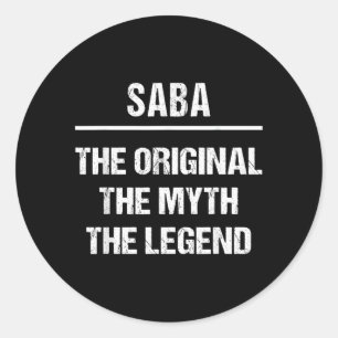 Pegatina Redonda Saba El Nombre Original Mito Leyenda Hebreo