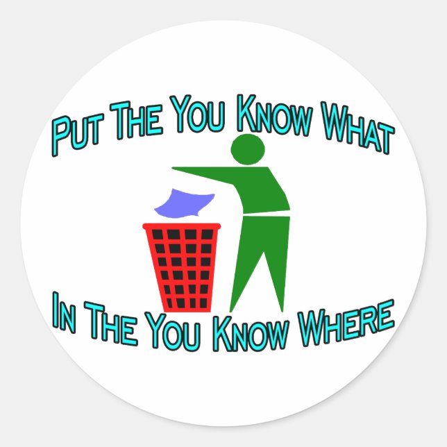 Pegatina Redonda Sabes Dónde (Anverso)