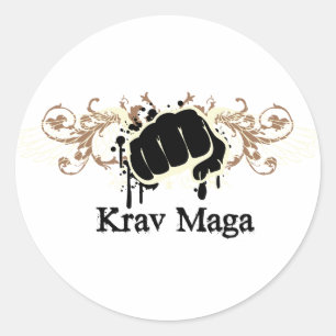 Pegatina Redonda Sacador de Krav Maga