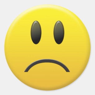 Pegatina Redonda Sad Face