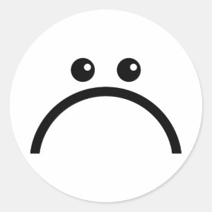 Pegatina Redonda Sad Face
