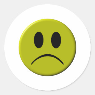 Pegatina Redonda Sad Face