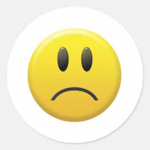 Pegatina Redonda Sad Face