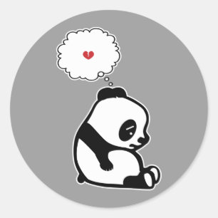 Pegatina Redonda Sad Panda