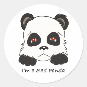 Pegatina Redonda Sad Panda