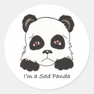 Pegatina Redonda Sad Panda