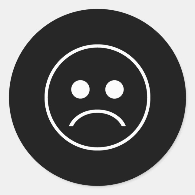 Pegatina Redonda Sadboi Sad Face (Anverso)