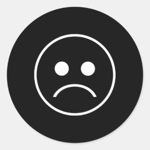Pegatina Redonda Sadboi Sad Face