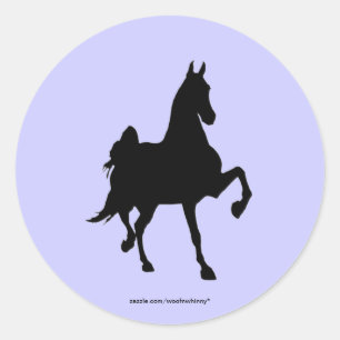 Pegatina Redonda Saddlebreds