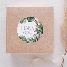 Pegatina Redonda Safari Baby Shower