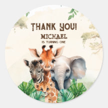 Safari de color de agua salvaje uno