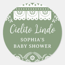 Sage Green Cielito Lindo Talavera Baby Shower