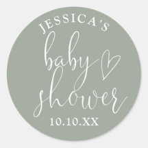Sage Green Gender Neutral Baby Shower Favor