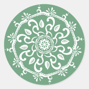 Pegatina Redonda Sage Mandala