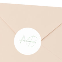 Sage Sage Green Minimalista Dos Monogramas