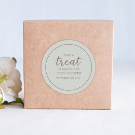 Pegatina Redonda Sage vintage de guión de caligrafía de corte de Ba