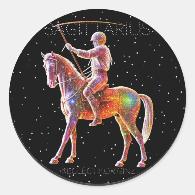 Pegatina Redonda Sagittarius (Anverso)