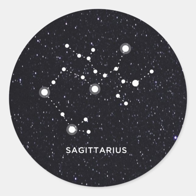Pegatina Redonda Sagittarius (Anverso)