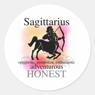 Pegatina Redonda Sagittarius Acerca De Ti