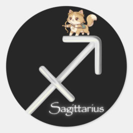 Pegatina Redonda Sagittarius Sticker