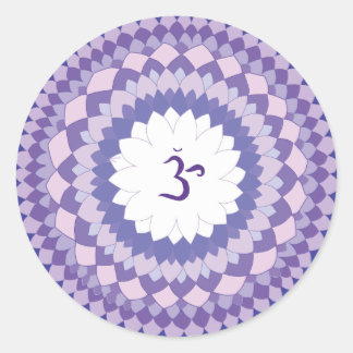 Pegatina Redonda Sahasrara chakra mandala