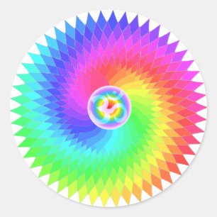 Pegatina Redonda Sahasrara la corona Chakra