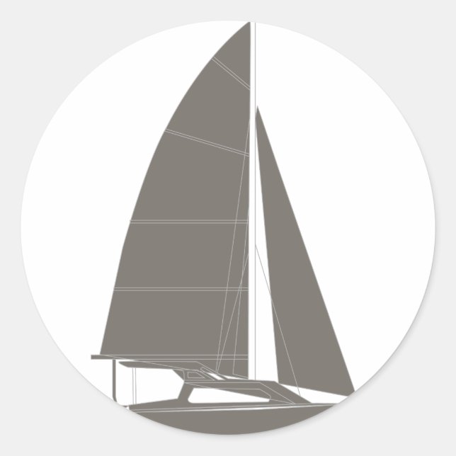 Pegatina Redonda Sails (Anverso)