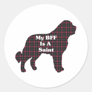 Pegatina Redonda Saint Bernard BFF Saint icker