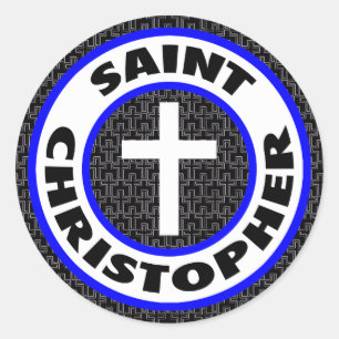 Pegatina Redonda Saint Christopher
