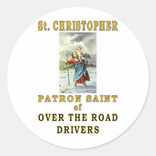 PEGATINA REDONDA SAINT CHRISTOPHER