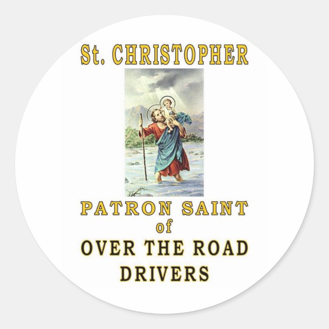 PEGATINA REDONDA SAINT CHRISTOPHER (Anverso)