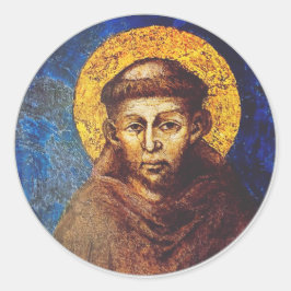 Pegatina Redonda Saint Francis of Assisi The Canticle of Creation