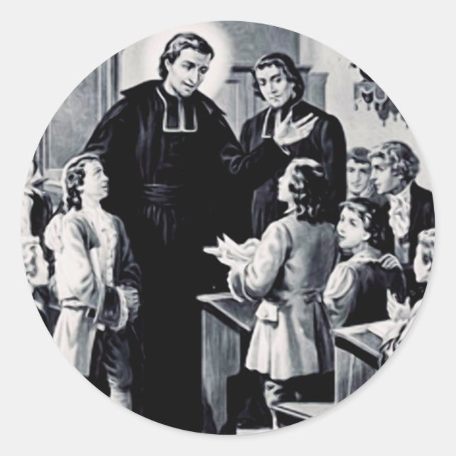 Pegatina Redonda Saint Louis de Montfort (Anverso)