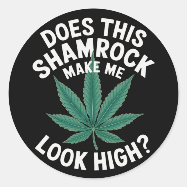 Pegatina Redonda Saint Patricks Funny Fiesta para chicos Gran Desfi (Anverso)