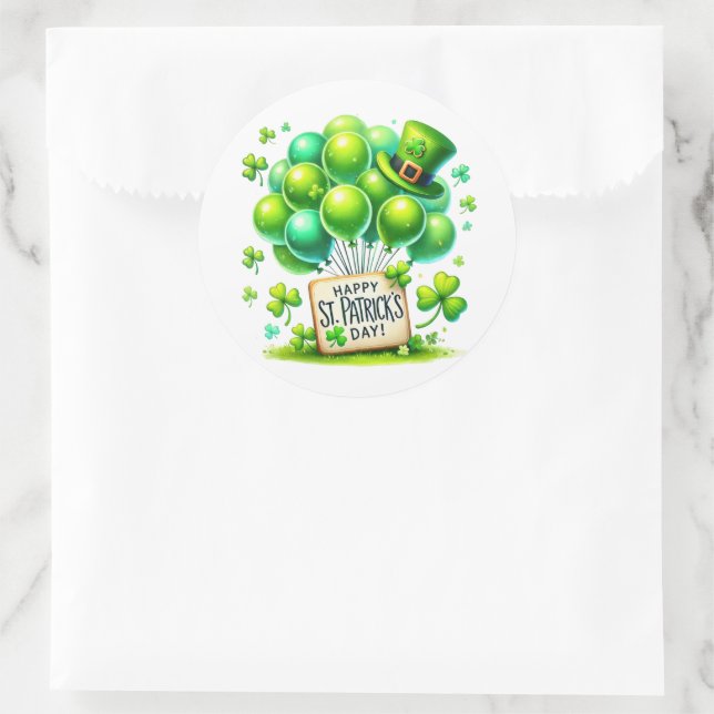 Pegatina Redonda Saint Patrick's Stickers (Bolso)
