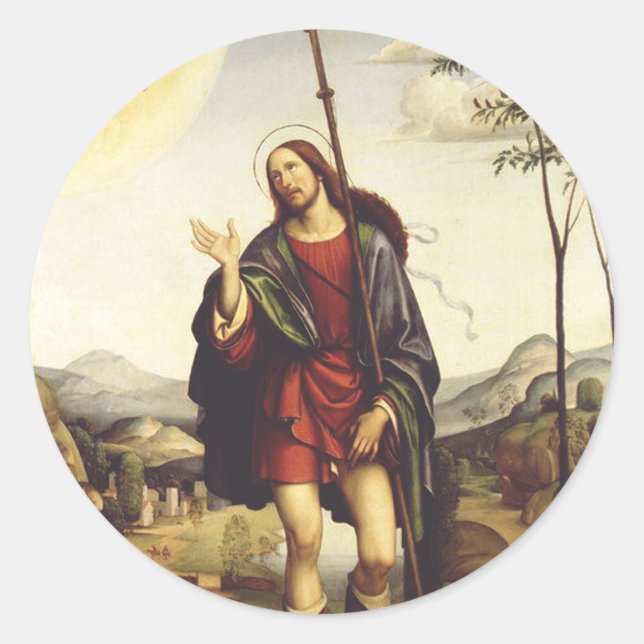 Pegatina Redonda Saint Roch por Francesco Francia (Anverso)