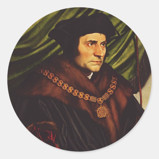 Pegatina Redonda Saint Thomas More (Anverso)