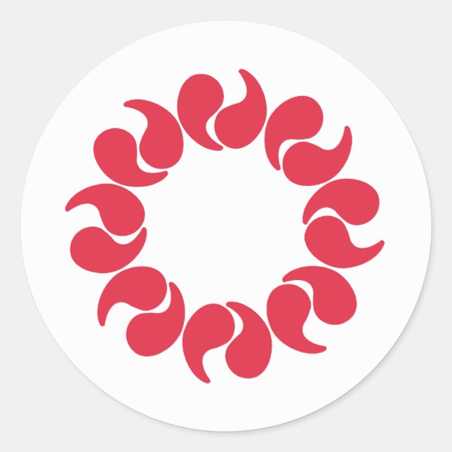 Pegatina Redonda Saitama (Anverso)