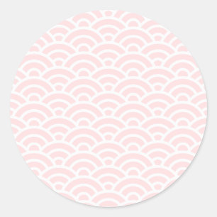 Pegatina Redonda SAKURA 12 Olas de Seigaiha - Versión energética.