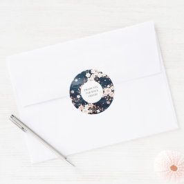 Pegatina Redonda Sakura Blossom Gracias Por Su Pedido